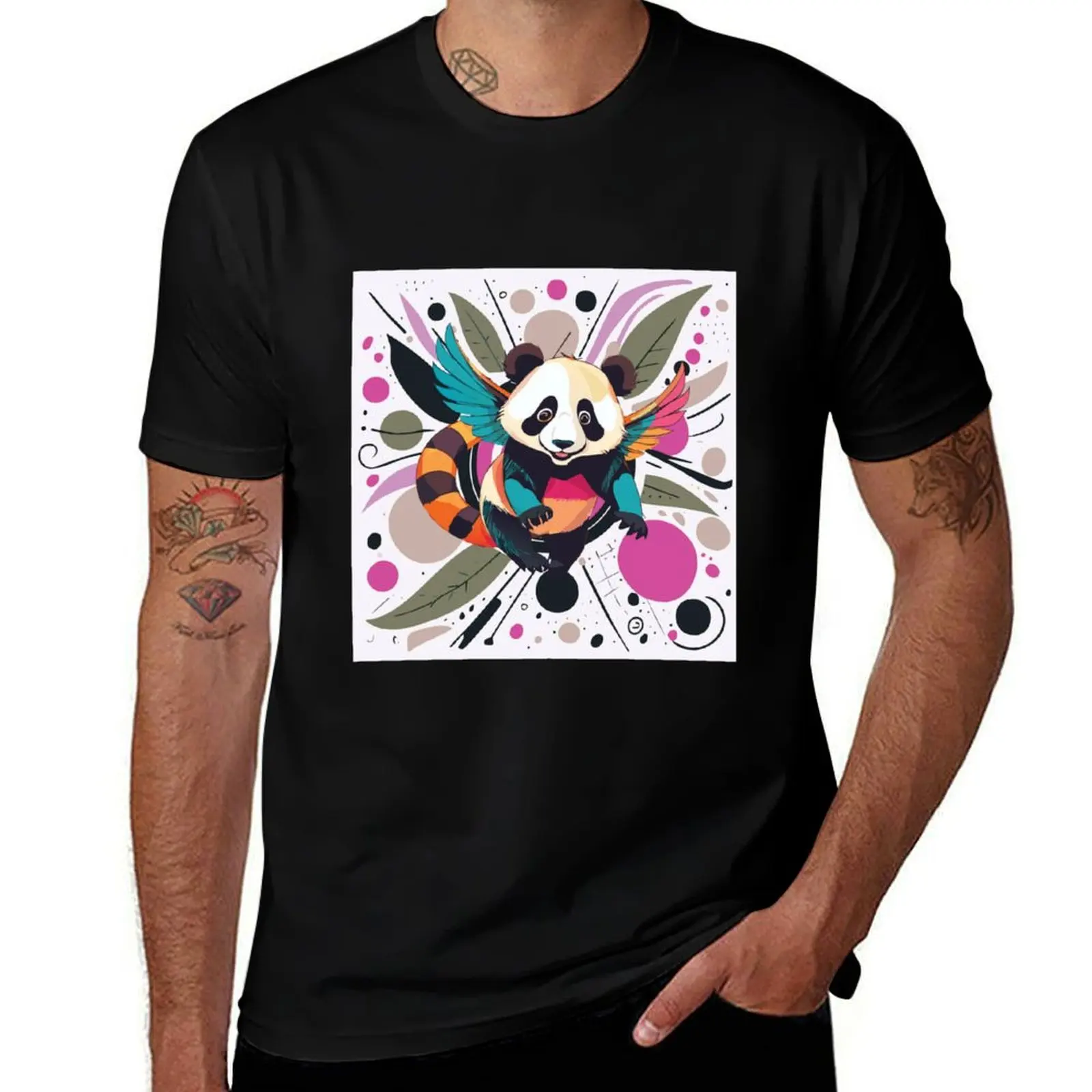 

FUNNY PANDA T-Shirt basketball graphic tees cute clothes korean fashion sweat t shirts for men pack
