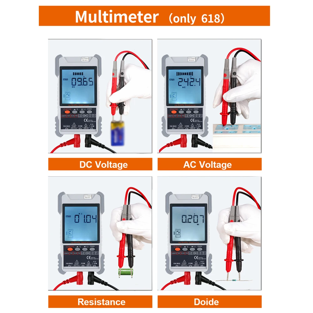 ET616 /ET618 Network Cable Tester LCD Analogs Digital Search POE Test Cable Pairing Sensitivity Adjustable Network Cable Tester