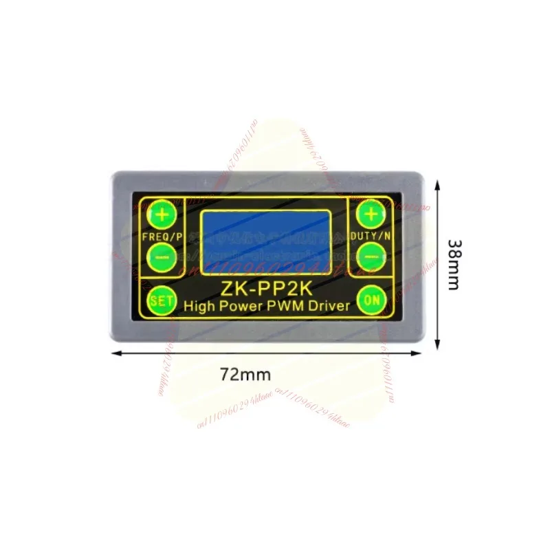 ZK-PP2K PWM Signal Generator 8A Driver Module for Motor/Lamp Dual Mode LCD PWM Pulse Frequency Duty Cycle Adjustable Module
