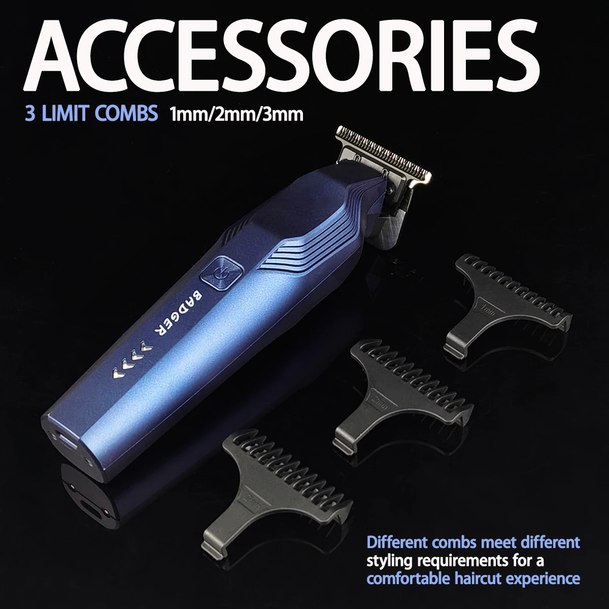 Professional Electric Hair Clipper M4T Hair Trimmer for Man 7200RPM Silent Motor with Base T-shaped Blade Barber Shop Machine