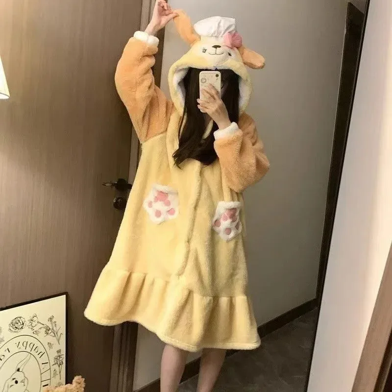 

Костюм для косплея собаки шеф-повара для взрослых, халаты, комбинезон кигуруми, ночная рубашка в стиле аниме, пижамы с героями мультфильмов на Хэллоуин