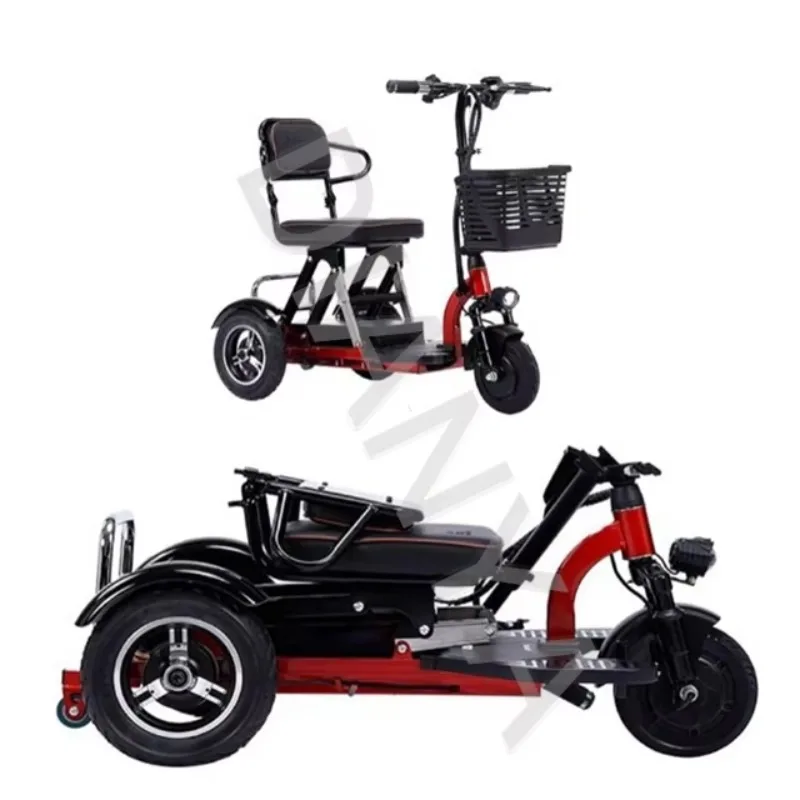 2026 Foldable Three-Wheel Leisure Mobility Scooter Brushless Motor Lithium Battery 30-60km Range Steel Frame