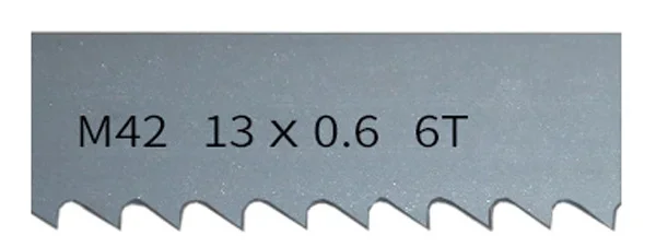 M42 bimetaal 1/2" bandzaagblad voor houtbewerking. 1140-2930 mm * 13 mm * 0,6 mm, met 6-14tpi bandzaagblad, ondersteuning voor maatwerk.