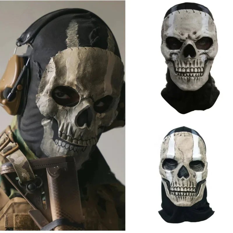 

Coslan Adult Game Ghosts Skull Mask Special Force War Cosplay Costume Latex Masks Hood Headgear Unisex HalloweenTerror Horror Pr