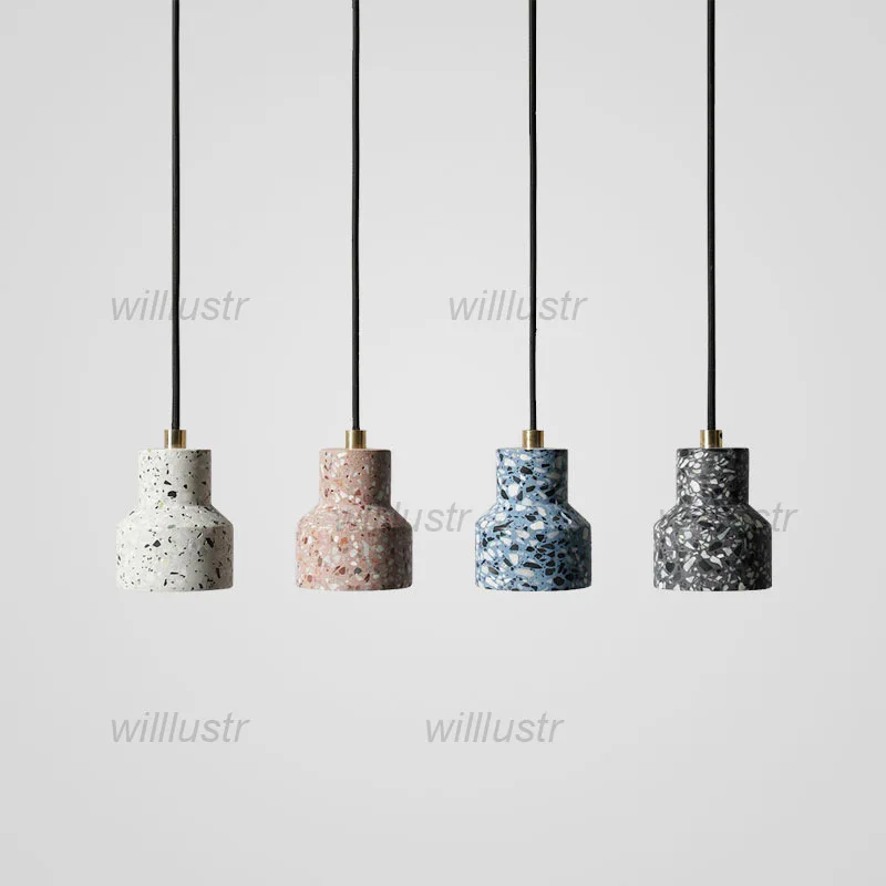 

Waterstone Pendant Lamp Modern Terrazzo Hanging Light Hotel Cafe Bar Hallway Kitchen Shop Suspension Ceiling Chandelier