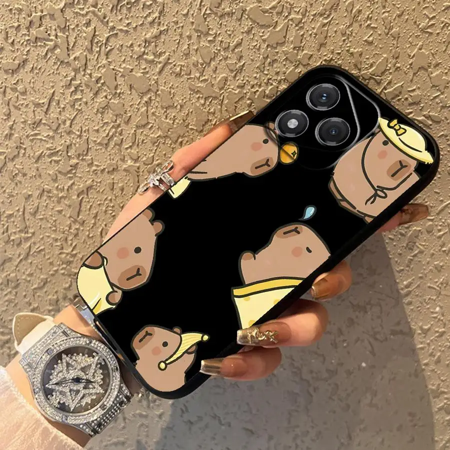 เคสสำหรับ Honor X8 X7 70 X9a X7a X9c 8X 90 Lite X9 ฝาหลังโทรศัพท์แบบนิ่ม ลายน่ารัก ตลก คาปิบารา