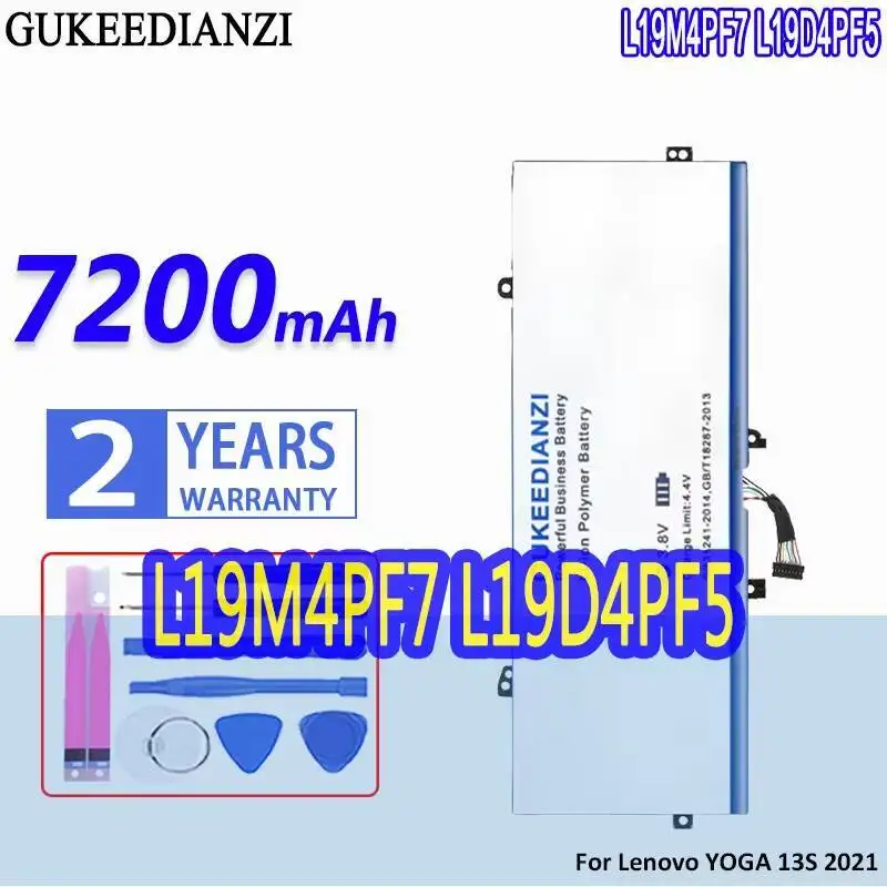 

Stable 7200Mah For Lenovo Yoga 13S 2021 7 Carbon 13ITL5 L19M4PF7 L19D4PF5 Laptop Battery