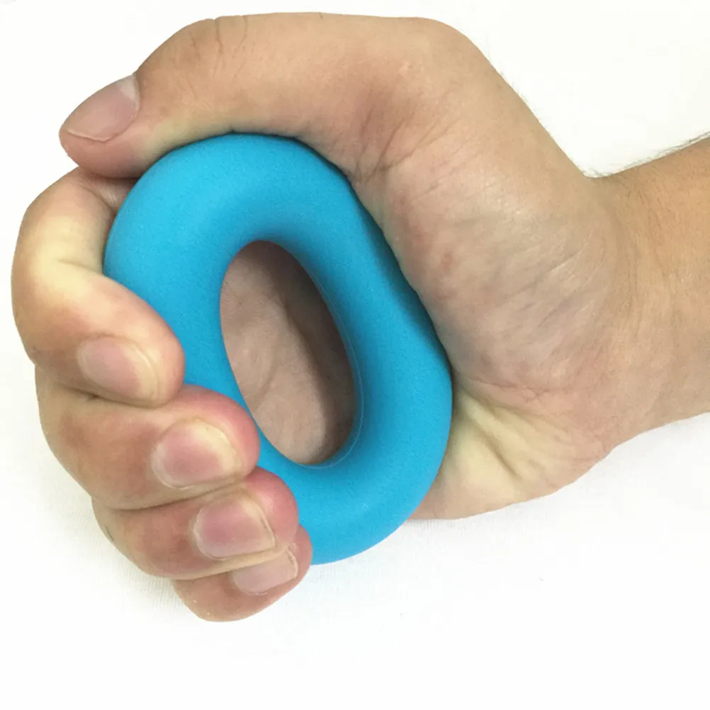 3Pcs Hand Grip Finger Forearm Strength Trainer 3 Levels Different Colors Green 30Lb Blue 40Lb Orange 50Lb Relaxation Muscle