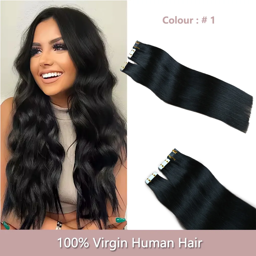 

Wholesale Tape in Hair Extensions Human Hair Real Natural Brazilian Remy Hair Straight For Women 20P 40P