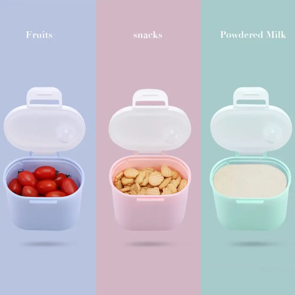 صندوق مسحوق حليب الأطفال المحمول مع مغرفة، موزع مسحوق حليب الأطفال ذو سعة كبيرة، خالٍ من مادة BPA، طبقة مزدوجة مختومة