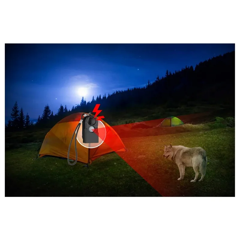 -MEOF 4Pcs Portable Mini Motion Detector Alarm 120DB Siren SOS LED Light Security For Travel Home Kids Safe Personal Alarm