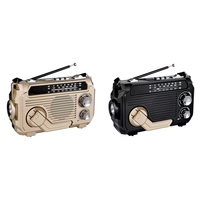 FM AM SW Radio Solar Charging Emergency Radios Receiver Hand Crank Bluetooth 5.2 Support TF USB Random Colors