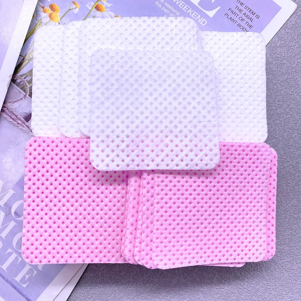 100 個新しいワイプ紙綿まつげ接着剤リムーバー接着剤ボトルの口を拭く詰まりを防ぐ接着剤クリーナーパッド