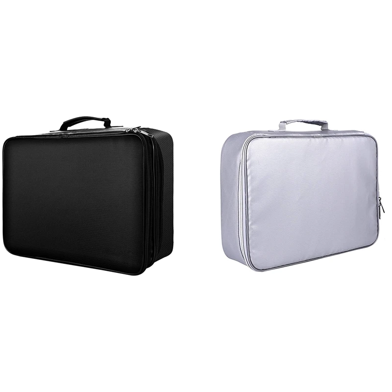 

Fireproof 3-Layer File Storage Box With Waterproof Zipper Portable Fireproof Safety Box For Important Documents