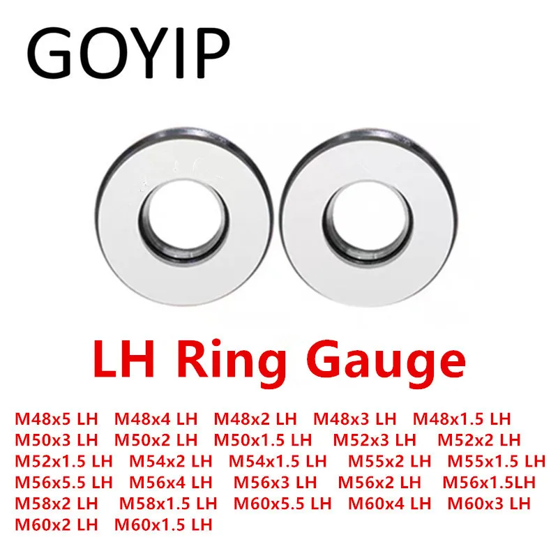 M48 M50 M52 M54  M55 M56 M58  M60 6G LH Metric Ring Gauge GO And NO GO Left Hand Thread Gage Support Customized