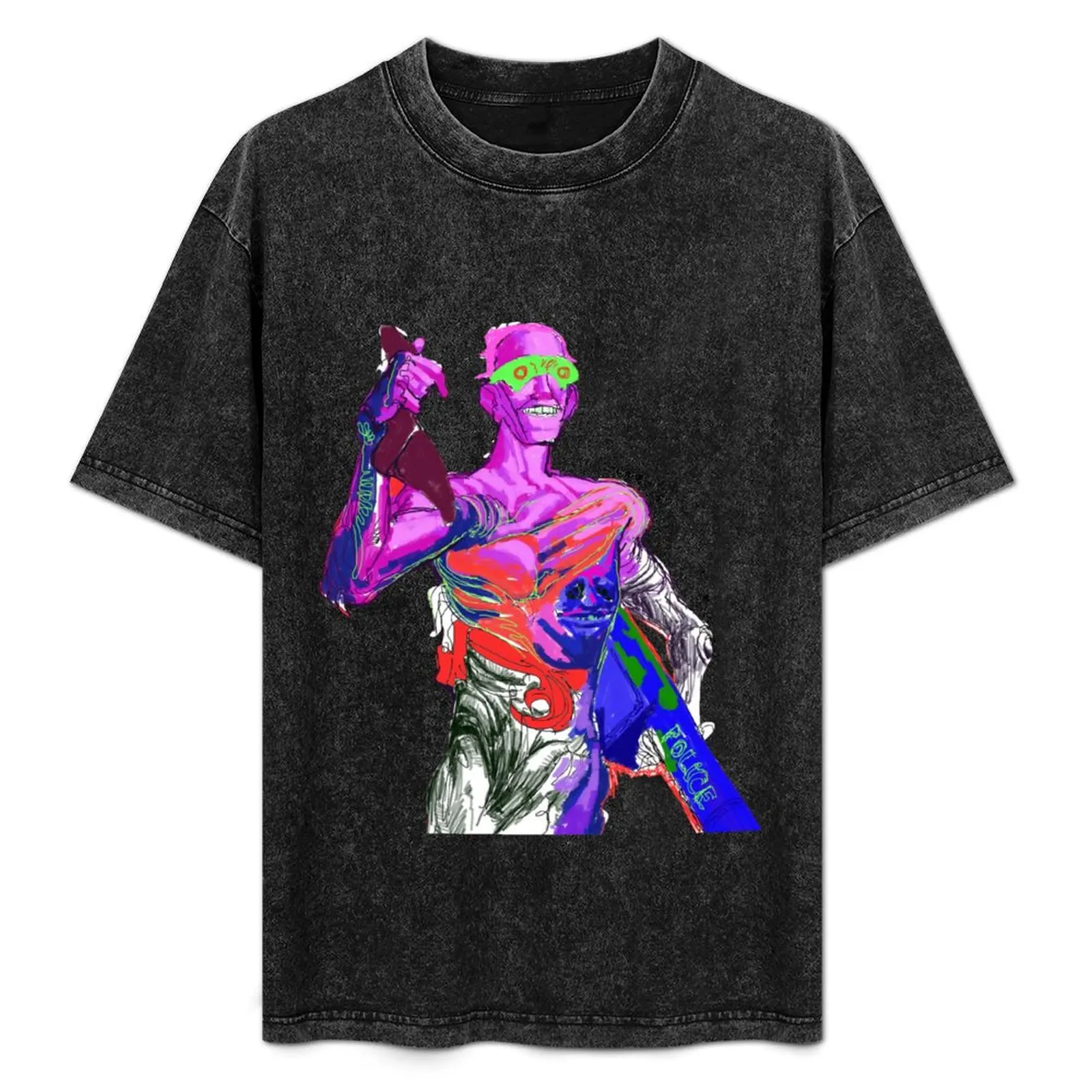 T-shirt à manches courtes minimaliste décontracté avec motif Cruelty Squad