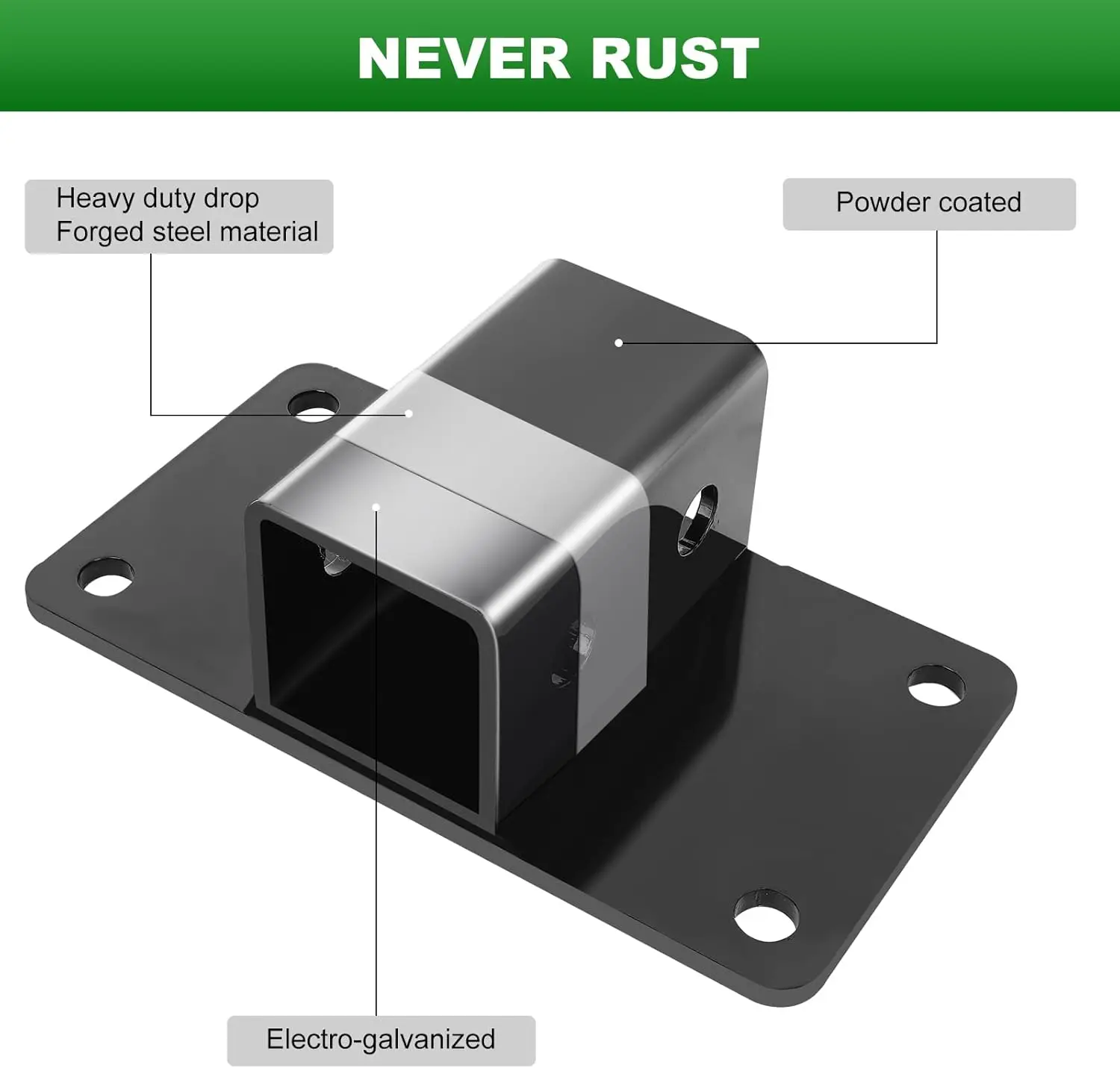 دلو جرار مسمار 2 بوصة، فتحة دبوس وصلة 5/8 بوصة، وصلة مقطورة من الفئة 3، 12000 رطل، يناسب الجرار، RV، UTV، الشاحنة #5