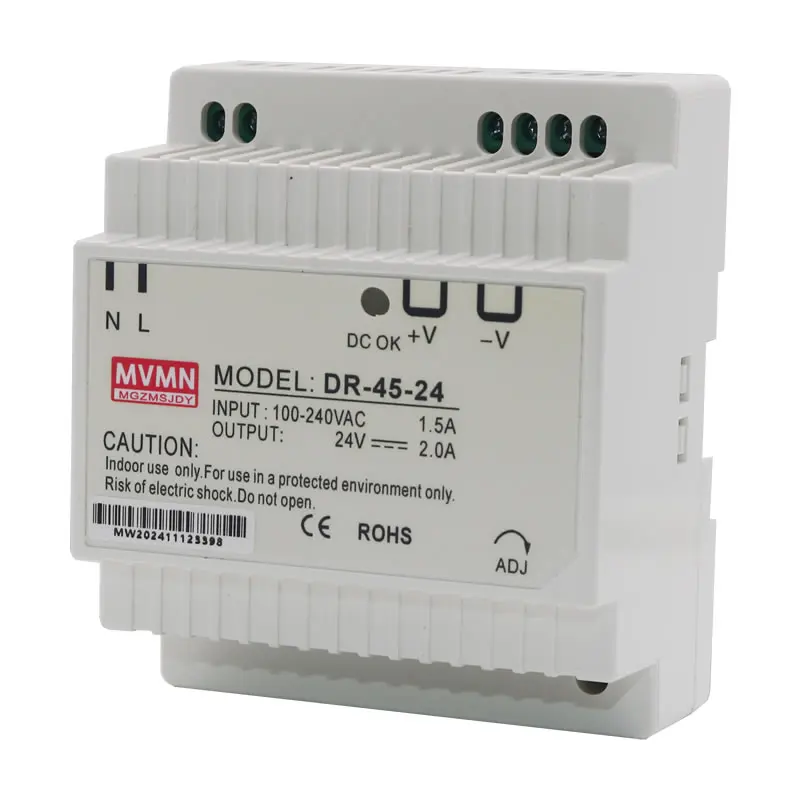 Rail 45W Power Output 24V1.87Adc Power Supply