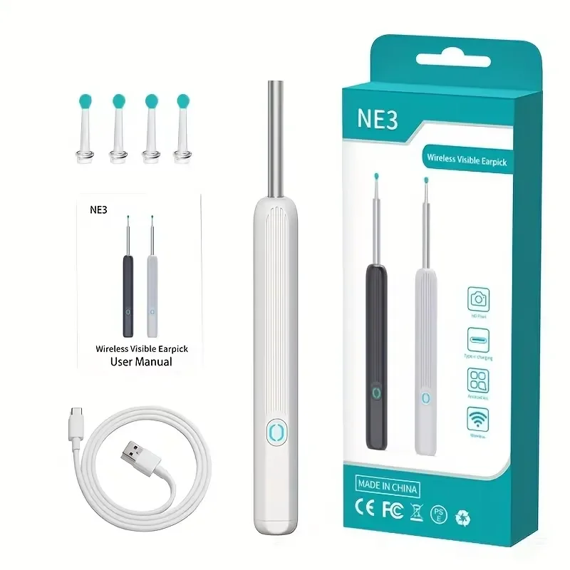 NE3 Wireless Visible Earpick Ear Wax Tool , Ear Cleaner With 1080P
