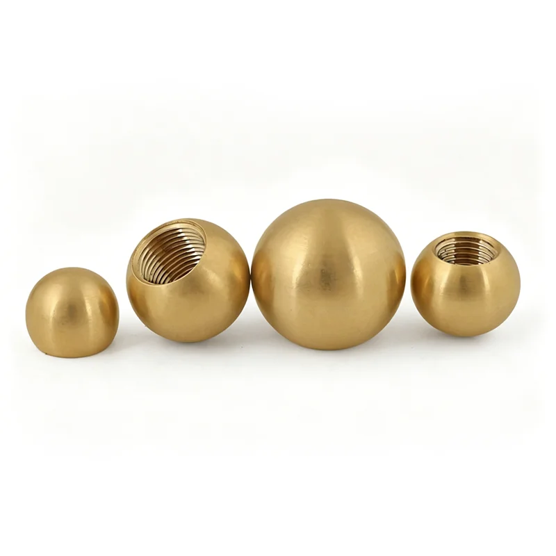 Pure Brass Internal Thread Spherical Nut Bald Head Plug Decorative Screw Cap Lighting Fixture Accessories M3 M4 M5 M6 M10 M12