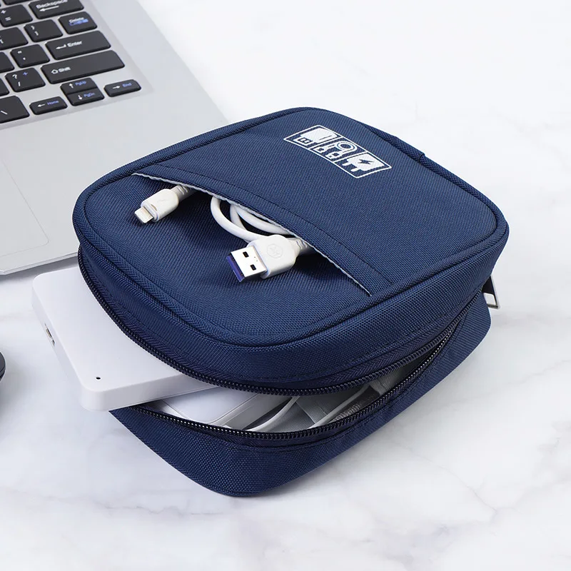 New Fashion Travel Storage Bag Portable Digital Product Storage Bag USB Data Cable Organizer Headset Charging Treasure Box Bag