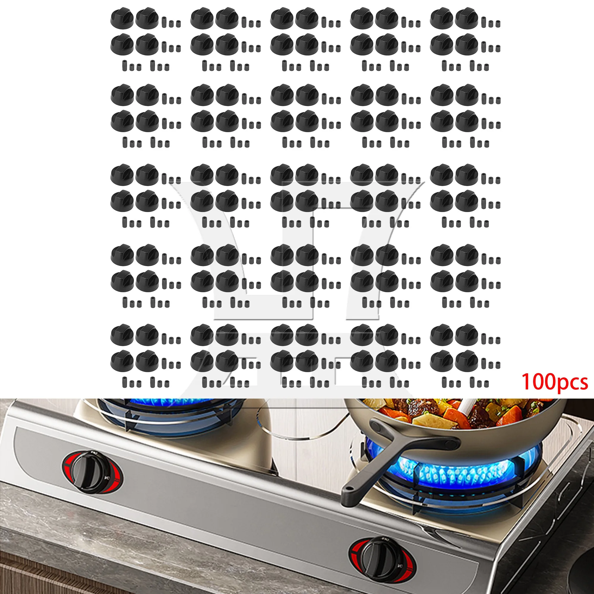 

BQLZR 100pcs Stove Knob, Black, Suitable For Gas-Fired Electric Stove