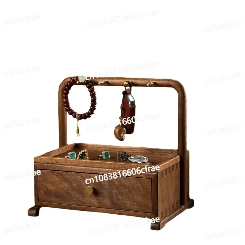 Black Walnut Entrance Storage Box, Key Rack At The Entrance, Drawer Type Desktop Cosmetic Jewelry Box