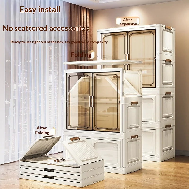 Kids Wardrobe Baby Clothes Storage Plastic Stackable Multi Layer Drawer Organizer No Assembly Nursery Closet BPA Free White