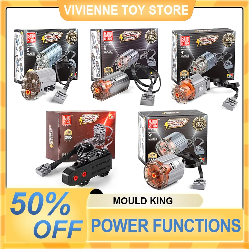 Mould King Technical RC Power Functions Motorized Parts Servo M L XL Motor With Lego 8882 8883 88004 88003 Building Block Bricks