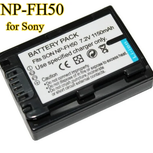 بطارية NP-FH50 بقدرة 1150 مللي أمبير في الساعة لكاميرات البطارية الرقمية Sony NP-FH50 أداء معزز للطاقة تدوم طويلاً