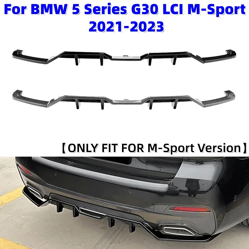 

3 шт., задний бампер автомобиля, диффузор, спойлер, защитная пластина, сплиттер, аксессуары для BMW 5 серии G30 LCI M-Sport 2021-2023