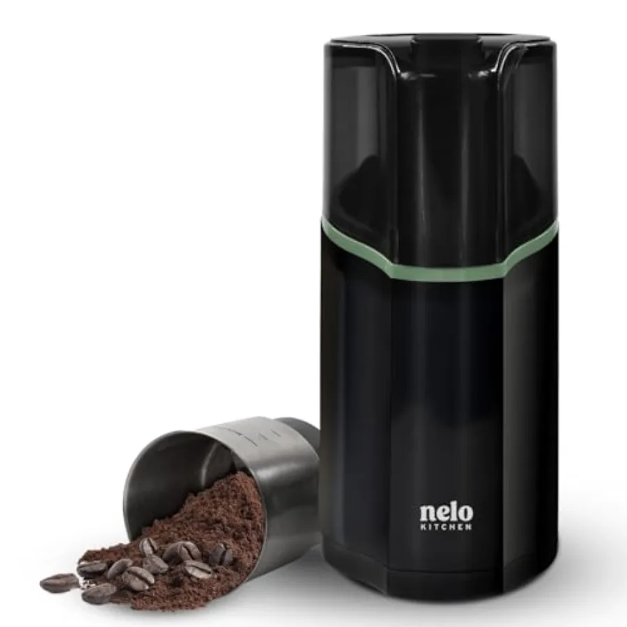 

Кофемолка One-Touch Power Grind, 3,5 унции, с съемной чашей из нержавеющей стали без BPA, пригодной для мытья в посудомоечной машине, на 15 чашек, простая в использовании, 200 Вт