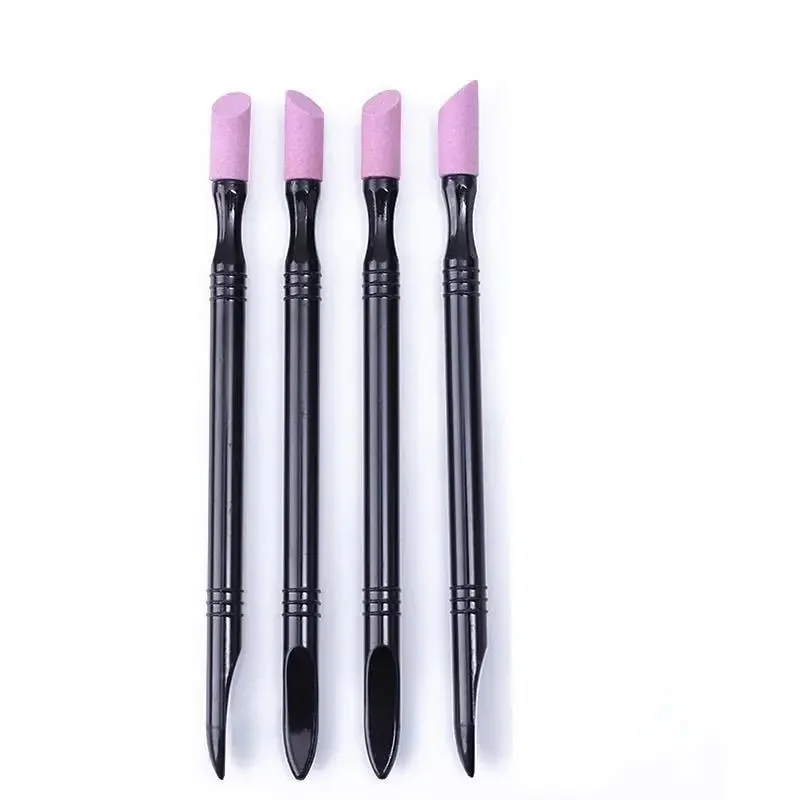 3Pcs Quarz Stift Nagel Häutchen Entferner Pusher Professionelle Pflege Nagellack Maniküre Stick Nagel Dateien Zubehör Werkzeug