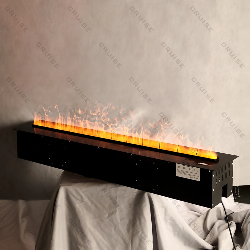 Supersonic Atomization Flame System Mute Intelligent Voice Control Insert 600-3000mm 3d Steam Fireplace Water Vapor