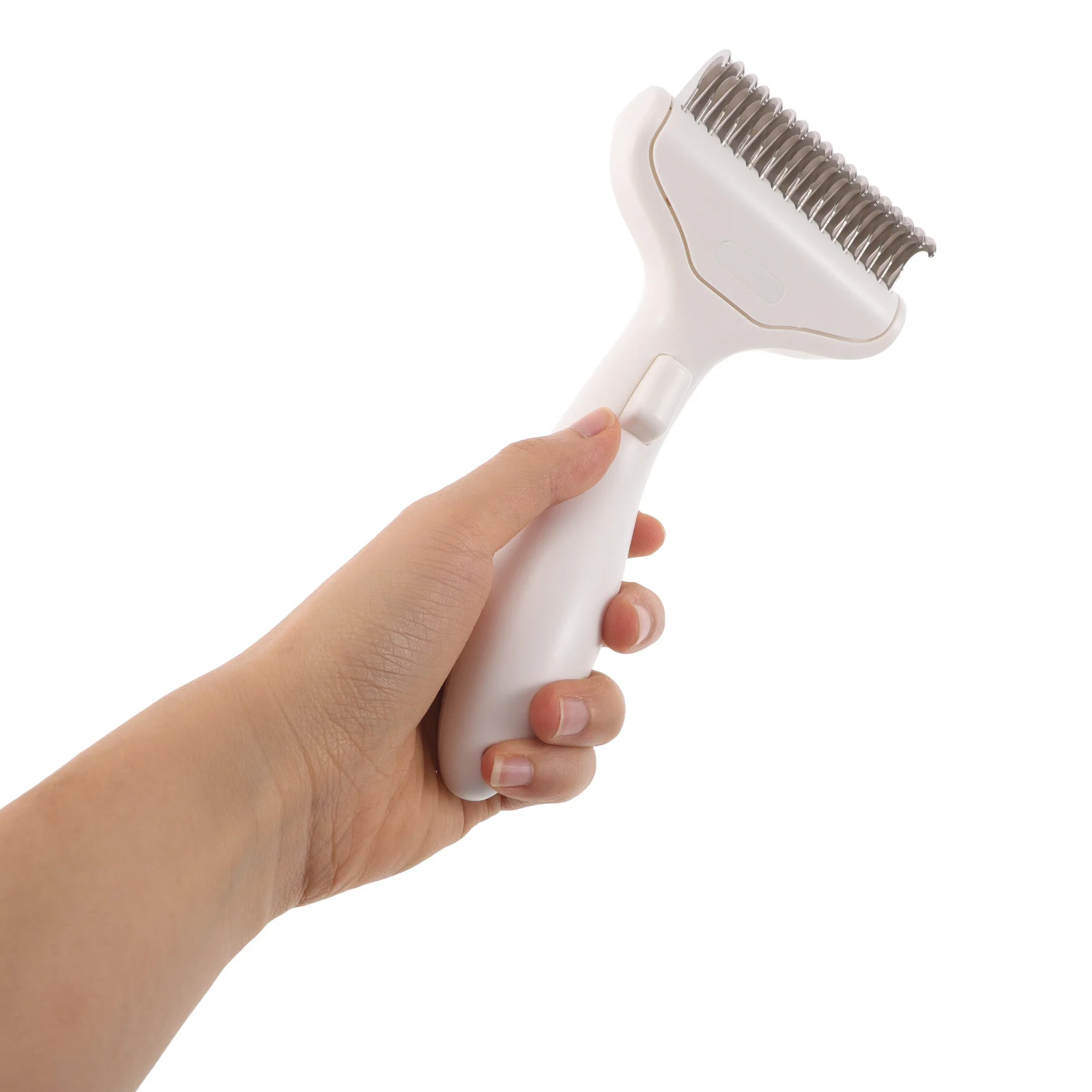 أداة تهذيب الحيوانات الأليفة دبابيس من الفولاذ المقاوم للصدأ مشط إزالة الشعر للقطط والكلاب إزالة معطف فضفاض فرشاة تشابك الشعر