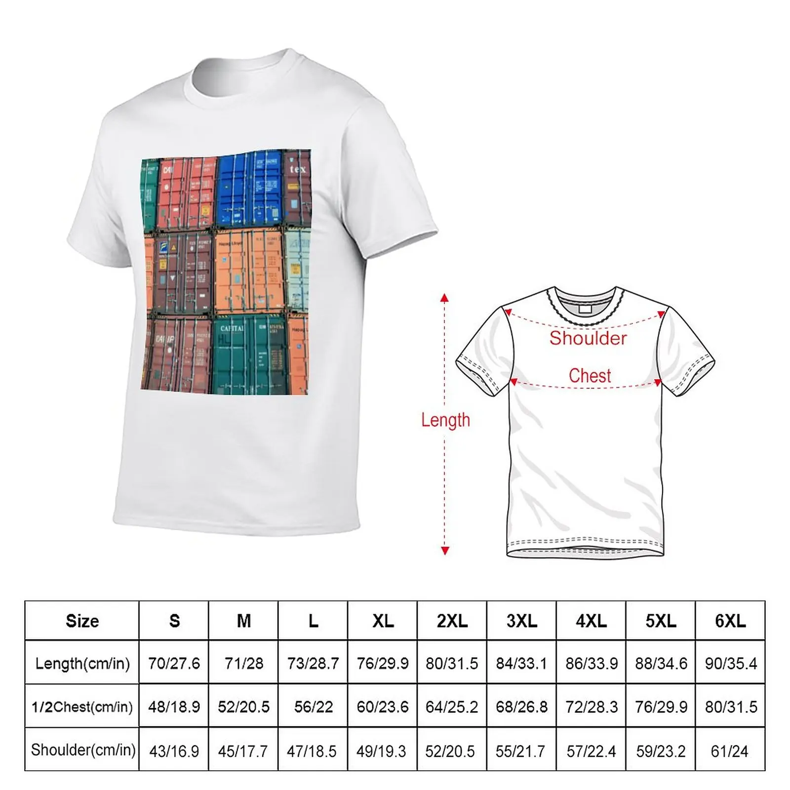 New For the Love of Shipping Containers T-Shirt man clothes funny t shirts men graphic t shirts