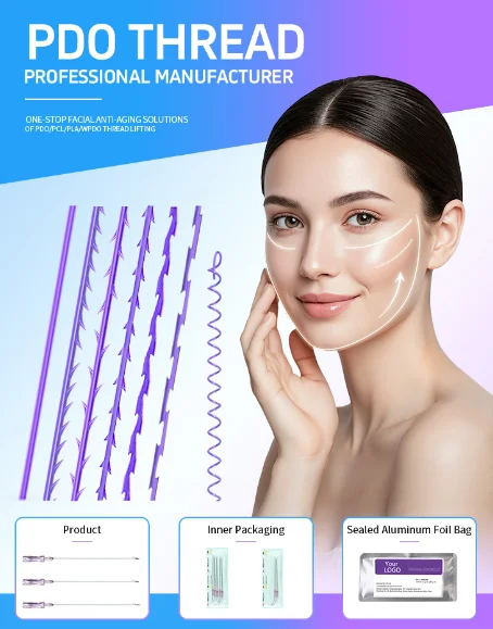 Mono Thread CE Marked 29g 30g 13mm 25mm 38mm Skin Wrinkles Removal 26g 27g 50mm Human Veterinary Mono Suture