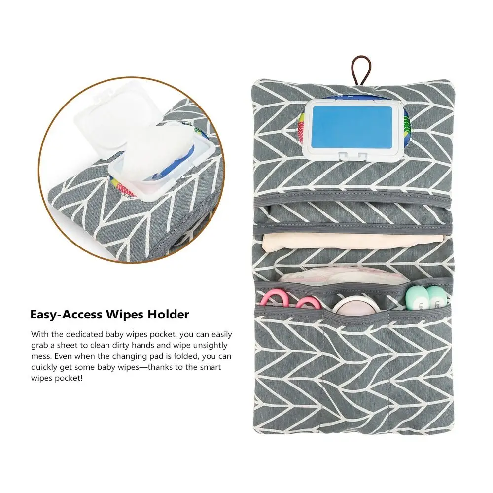 Cartoon Pattern Baby Diapers Storage Pouch Portable Foldable Stroller Storage Bags Soft Large Capacity Diaper Holder