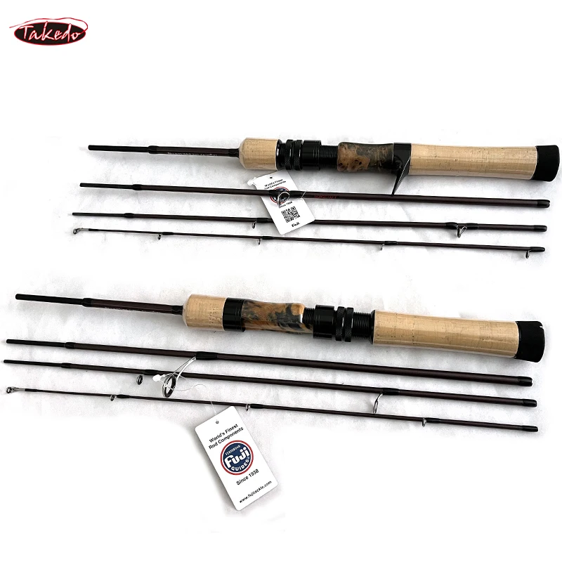 TN93 454UL 4 Sections Ultra Light Trout Travel Fishing Rods Fuji K Guides Carbon Fiber Spinning Casting Ultralight Mini Rod