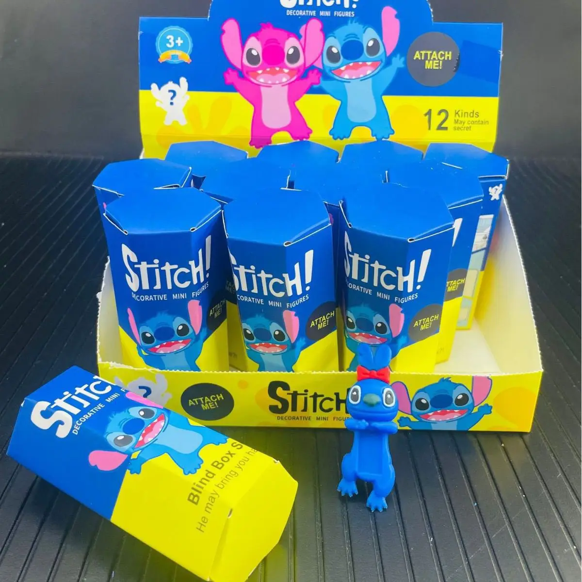 

New Stitch Blind Box Hippers Stitch Happy Stickers Car Desktop Decoration Collection Surprise Mini Figure Mystery Box