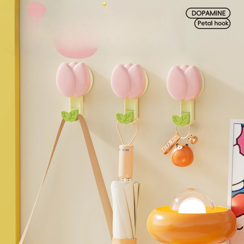 Tulip Suction Cup Hooks, Strong Vacuum Punch-Free Adhesive Hooks & Towel Racks view 3