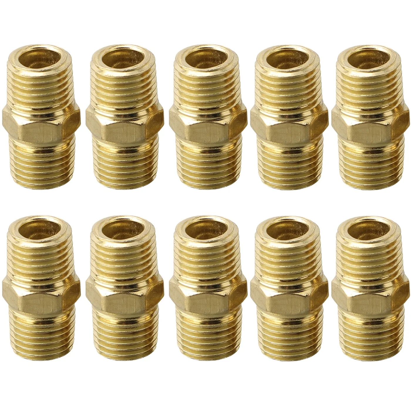 

Сантехнические соединения Латунный переходник для труб Переходник «папа-папа» Простая установка для воздуха и воды Шестигранный ниппельный фитинг