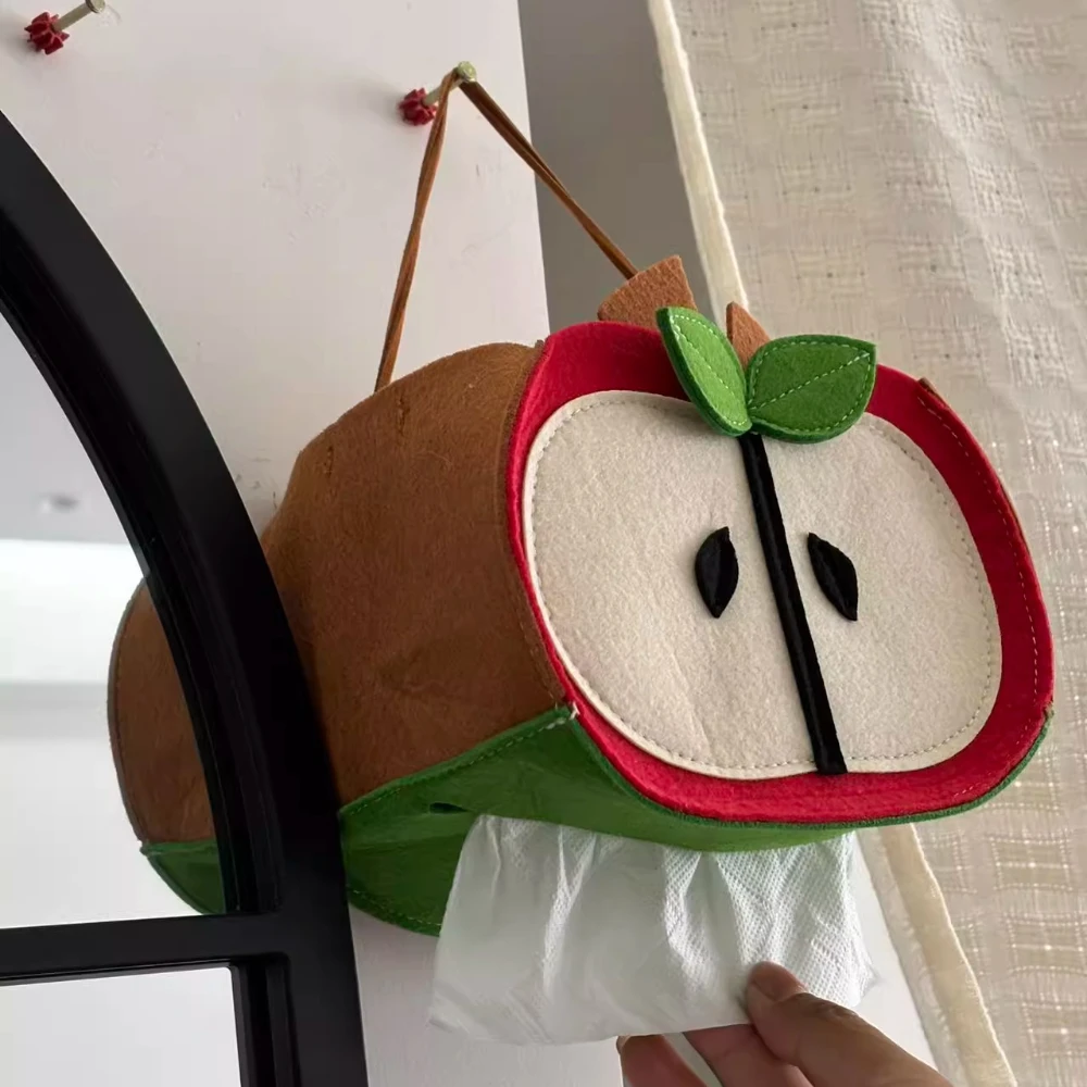 

Коробка для салфеток Apple, домашняя гостиная, автомобильная настенная сумка для полотенец для лица, креативная и милая коробка для салфеток с героями мультфильмов