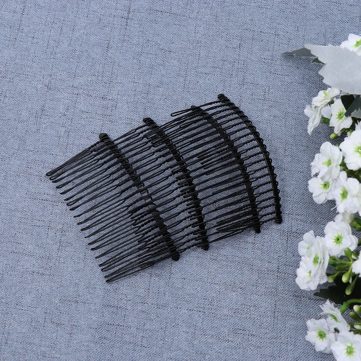 10pcs Iron Wire Comb Headdress Simple Comb Headdress for Woman Lady Female (Black, 20pcs Iron Wire Pattern)