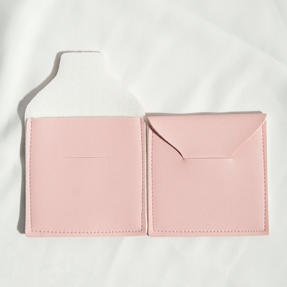 100 Stück PU-Leder Hochzeits-Geschenktüten, Wasserdichte Beutel für Ringe, Ohrringe, Halsketten, Anhänger, Schmuck-Aufbewahrung und Verpackung – Detail 15