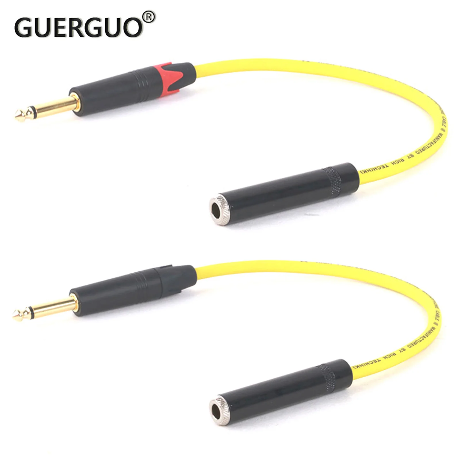 

Gold Plated 6.5mm Guitar Cable 6.35mm TS Male to 6.35mm TRS Female Jack Instrument Audio Cable For Electric Guitar Mixer