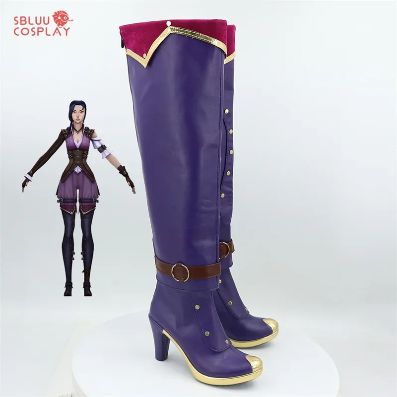 Sbluucosplay lol arcane Caitlyn cosplay shoes game lol Caitlyn cosplay boots women shoes Halloween high heels