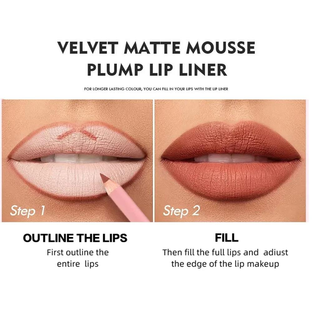 12 Color Waterproof Lip Liner Pencil Long Lasting Natural Lipliner Pen Red Contour Tint Sexy Dark Red Pink Matte Lipstick Pencil
