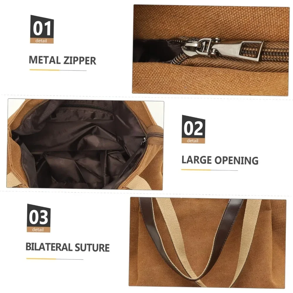 Большая сумка для путешествий, большая вместительная холщовая сумка на плечо для женщин