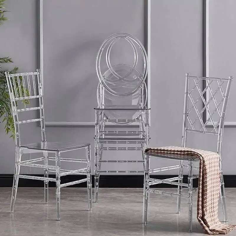 Dining Banquet Outdoor Acrylic in Hotel Transparent Halls Wedding Crystal Activity Plastic Chair Dining Chairs Room Furniture